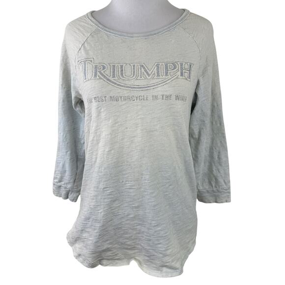Tops - Triumph Designed by Lucky Brand Women's 3/4 Sleeve Burnout Shirt Size Small